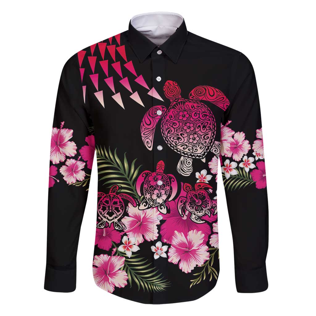 Hawaiian Hibiscus Turtle and Tropical Flower Family Matching Off Shoulder Short Dress and Hawaiian Shirt Sweet Vibe