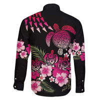 Hawaiian Hibiscus Turtle and Tropical Flower Family Matching Off Shoulder Short Dress and Hawaiian Shirt Sweet Vibe