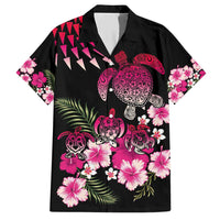 Hawaiian Hibiscus Turtle and Tropical Flower Family Matching Short Sleeve Bodycon Dress and Hawaiian Shirt Sweet Vibe