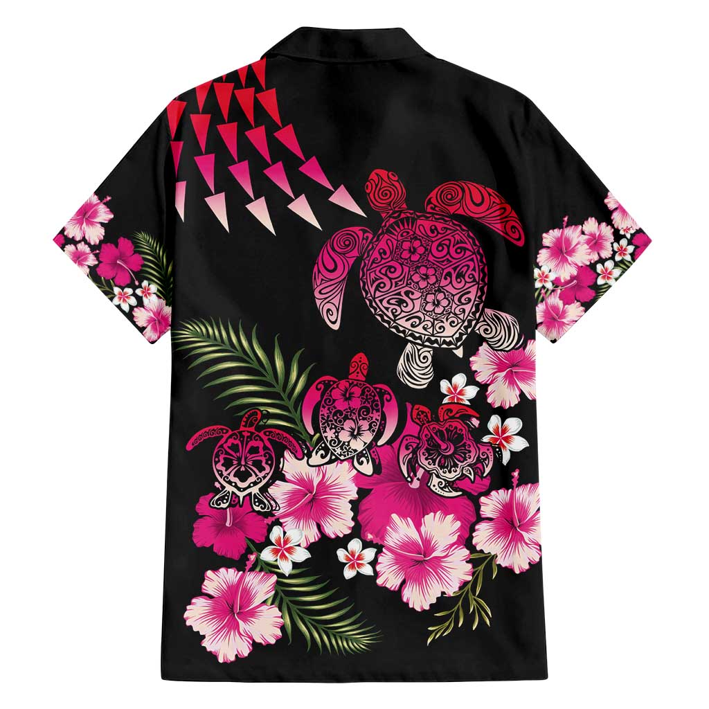 Hawaiian Hibiscus Turtle and Tropical Flower Family Matching Summer Maxi Dress and Hawaiian Shirt Sweet Vibe