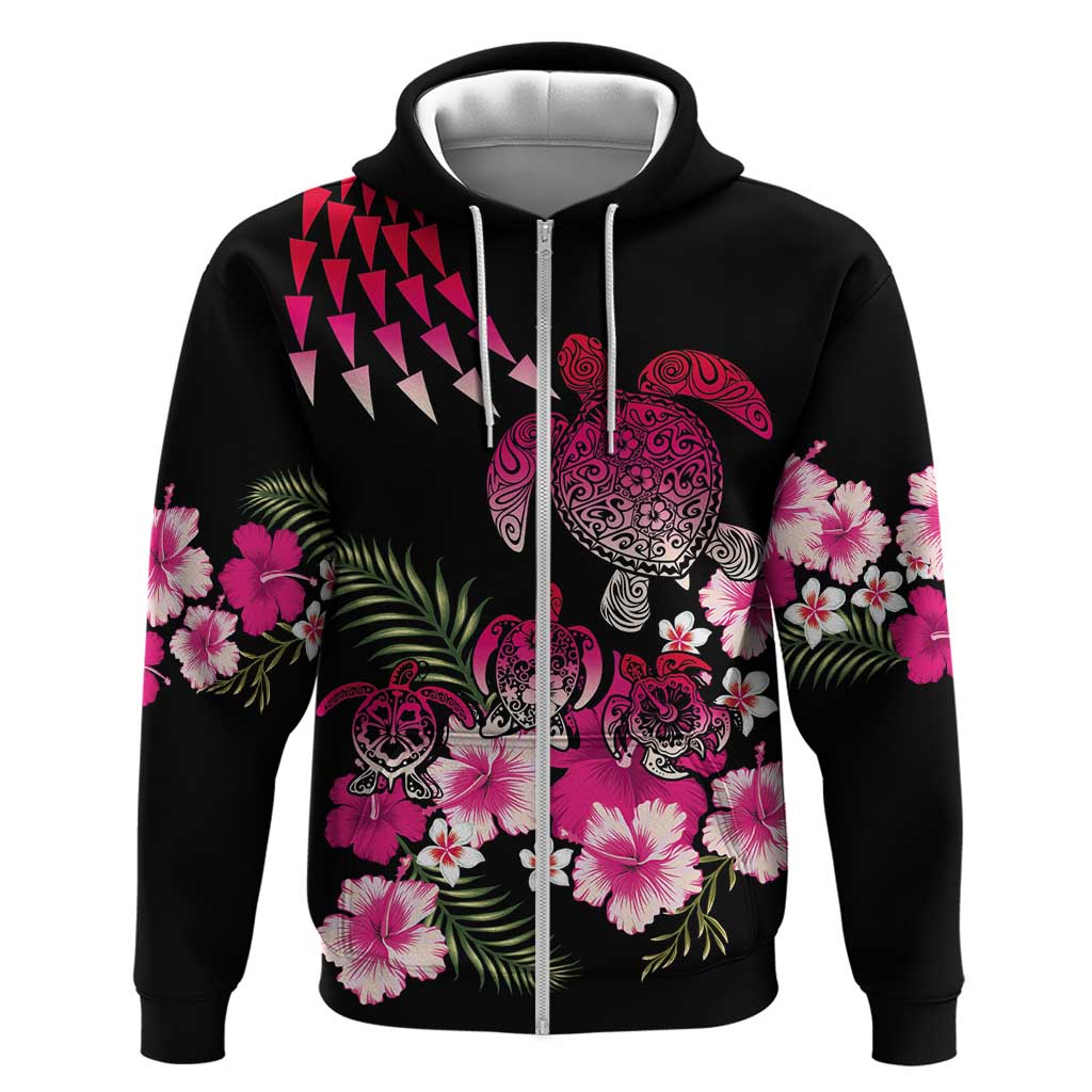 Hawaiian Hibiscus Turtle and Tropical Flower Hoodie Sweet Vibe