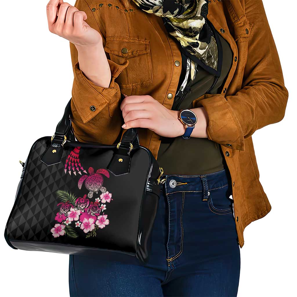 Hawaiian Hibiscus Turtle and Tropical Flower Shoulder Handbag Sweet Vibe