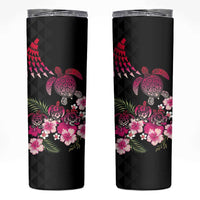 Hawaiian Hibiscus Turtle and Tropical Flower Skinny Tumbler Sweet Vibe