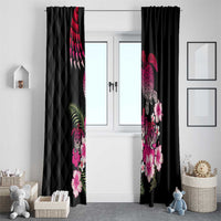 Hawaiian Hibiscus Turtle and Tropical Flower Window Curtain Sweet Vibe