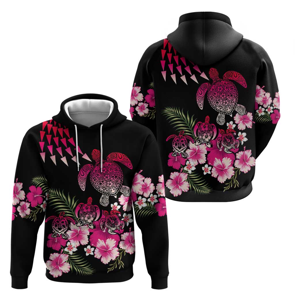 Hawaiian Hibiscus Turtle and Tropical Flower Zip Hoodie Sweet Vibe