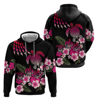 Hawaiian Hibiscus Turtle and Tropical Flower Zip Hoodie Sweet Vibe
