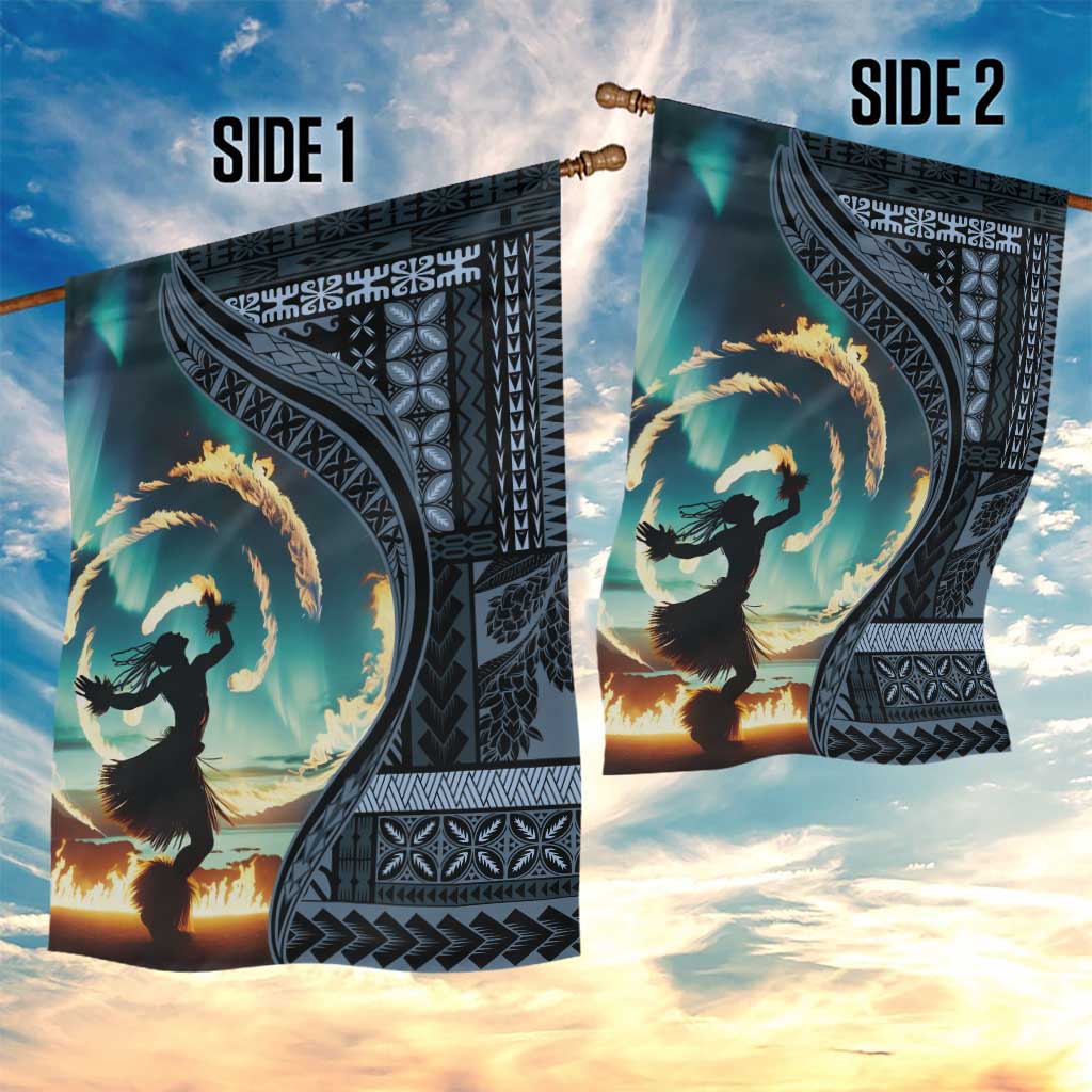 Samoan Siapo Motif and Siva Afi Dance Garden Flag