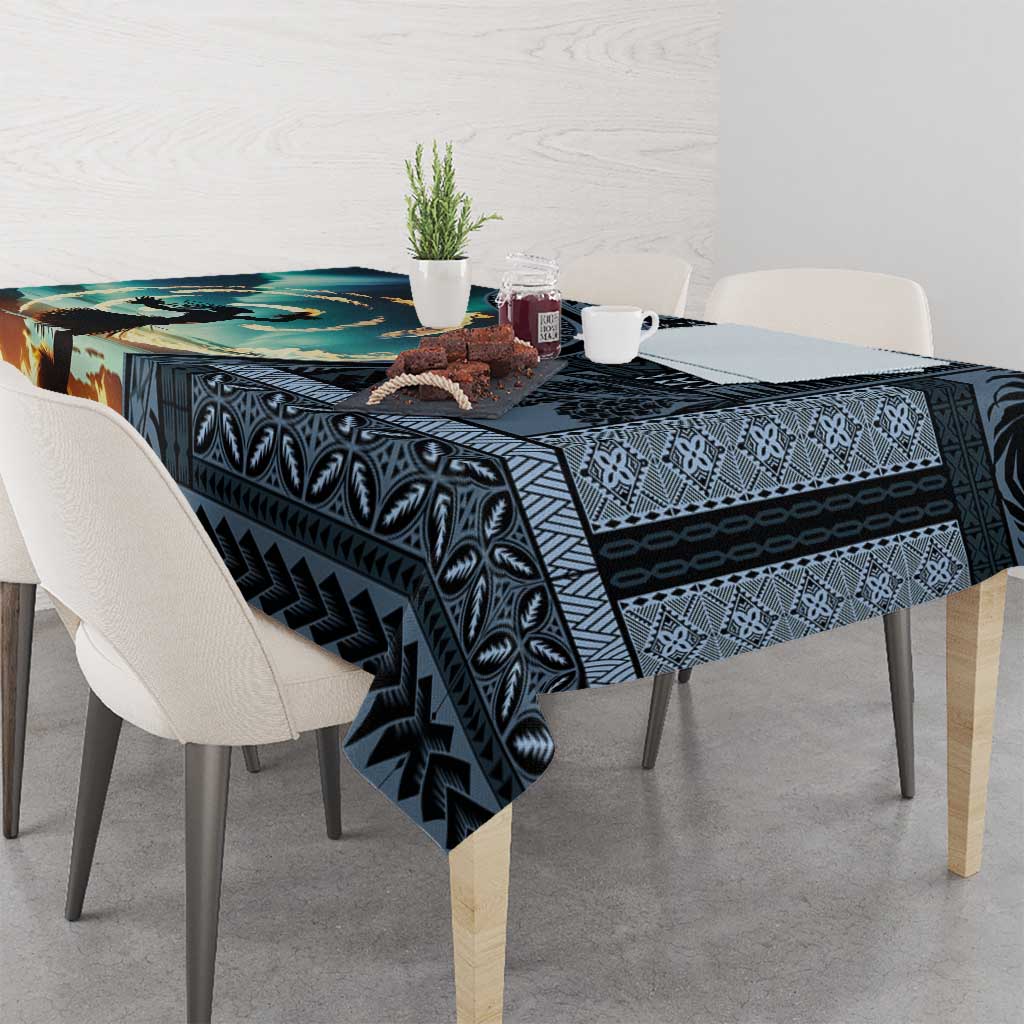 Samoan Siapo Motif and Siva Afi Dance Tablecloth