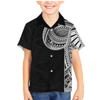 Samoan Art Tattoo Polynesian Pattern Family Matching Mermaid Dress and Hawaiian Shirt