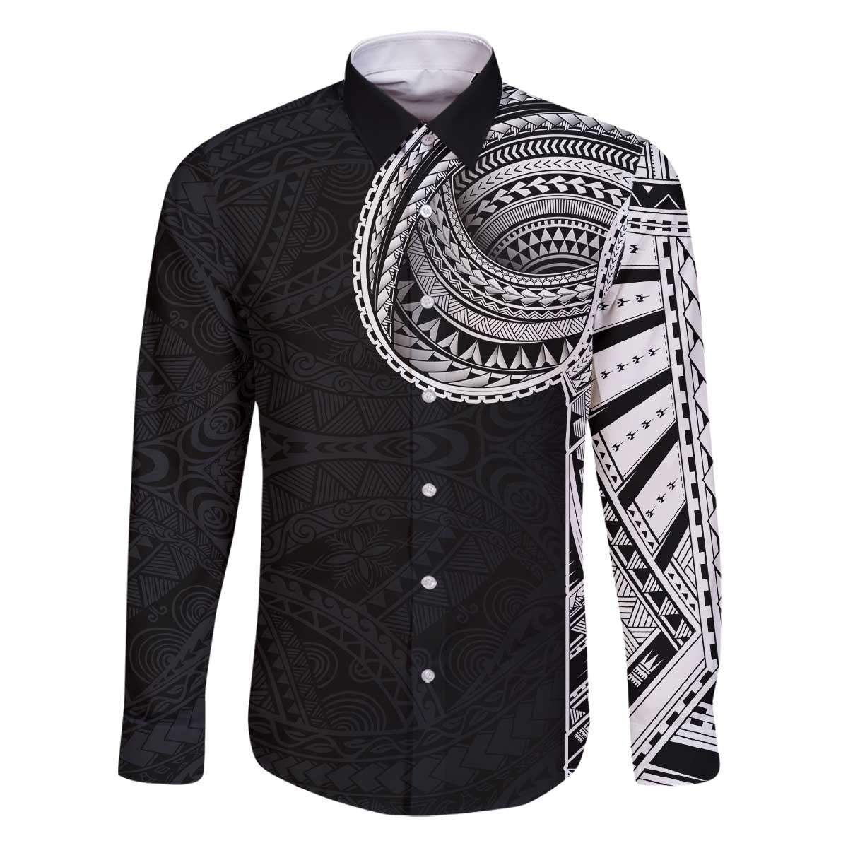 Samoan Art Tattoo Polynesian Pattern Family Matching Puletasi and Hawaiian Shirt