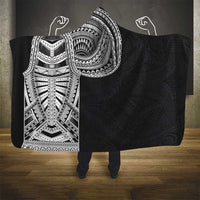 Samoan Art Tattoo Polynesian Pattern Hooded Blanket