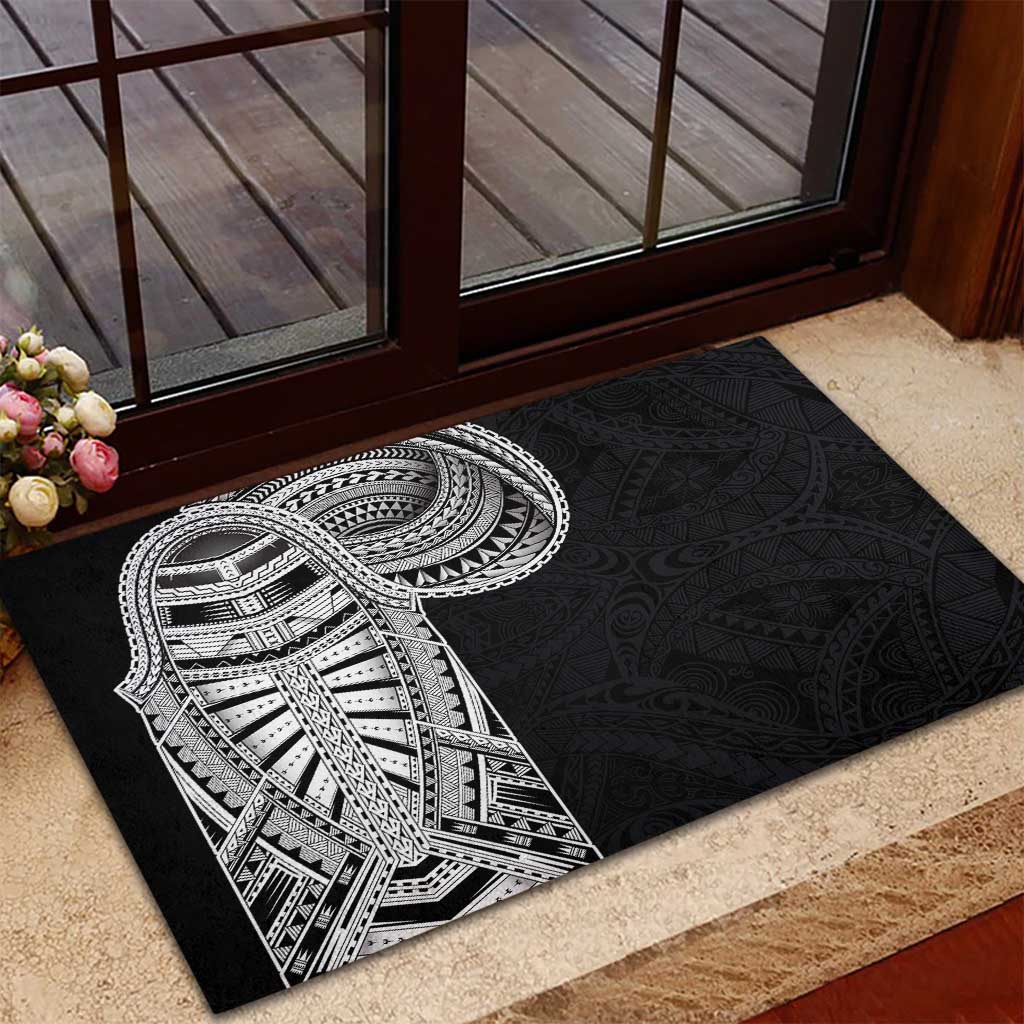 Samoan Art Tattoo Polynesian Pattern Rubber Doormat