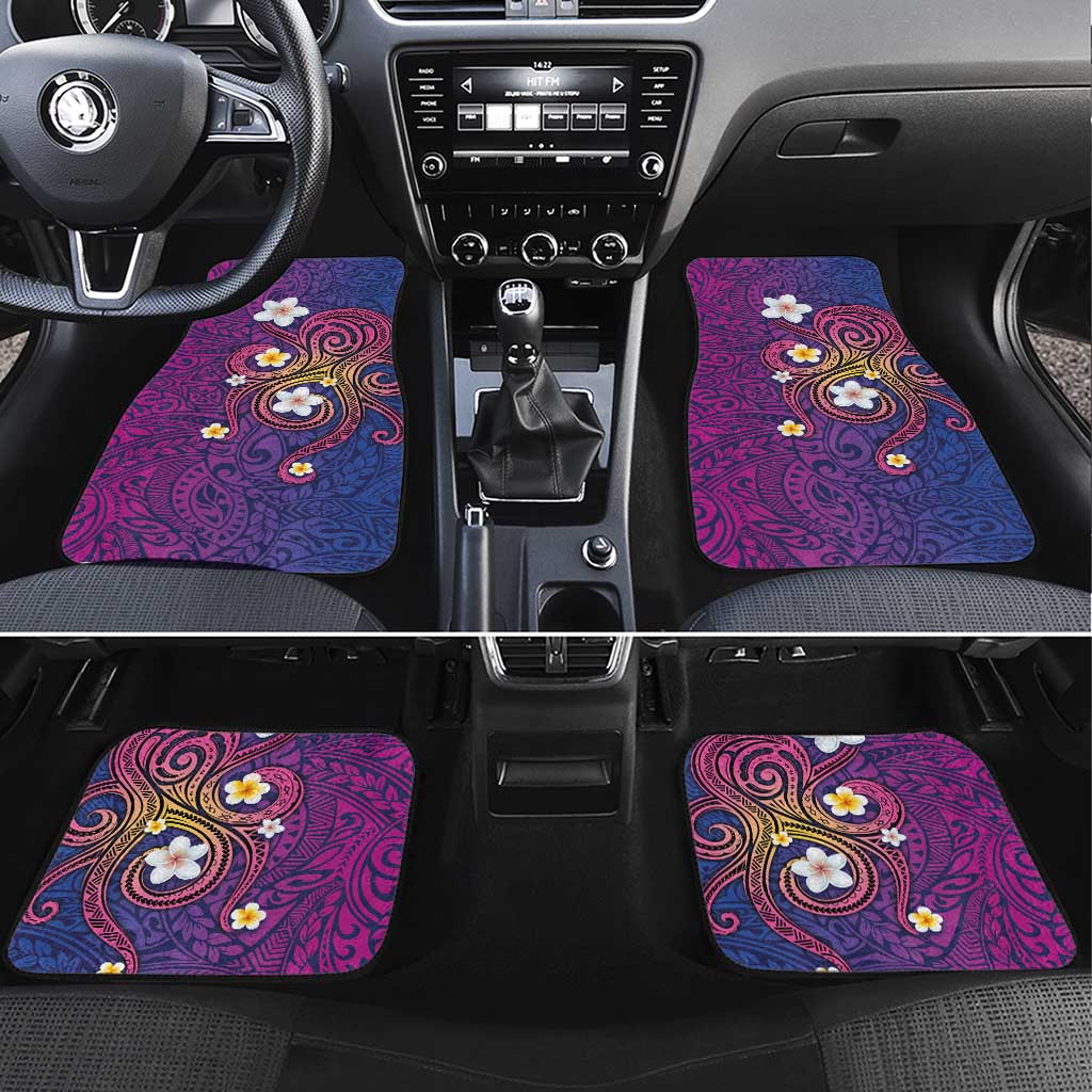 Hawaiian Octopus Tattoo and Frangipani Car Mats