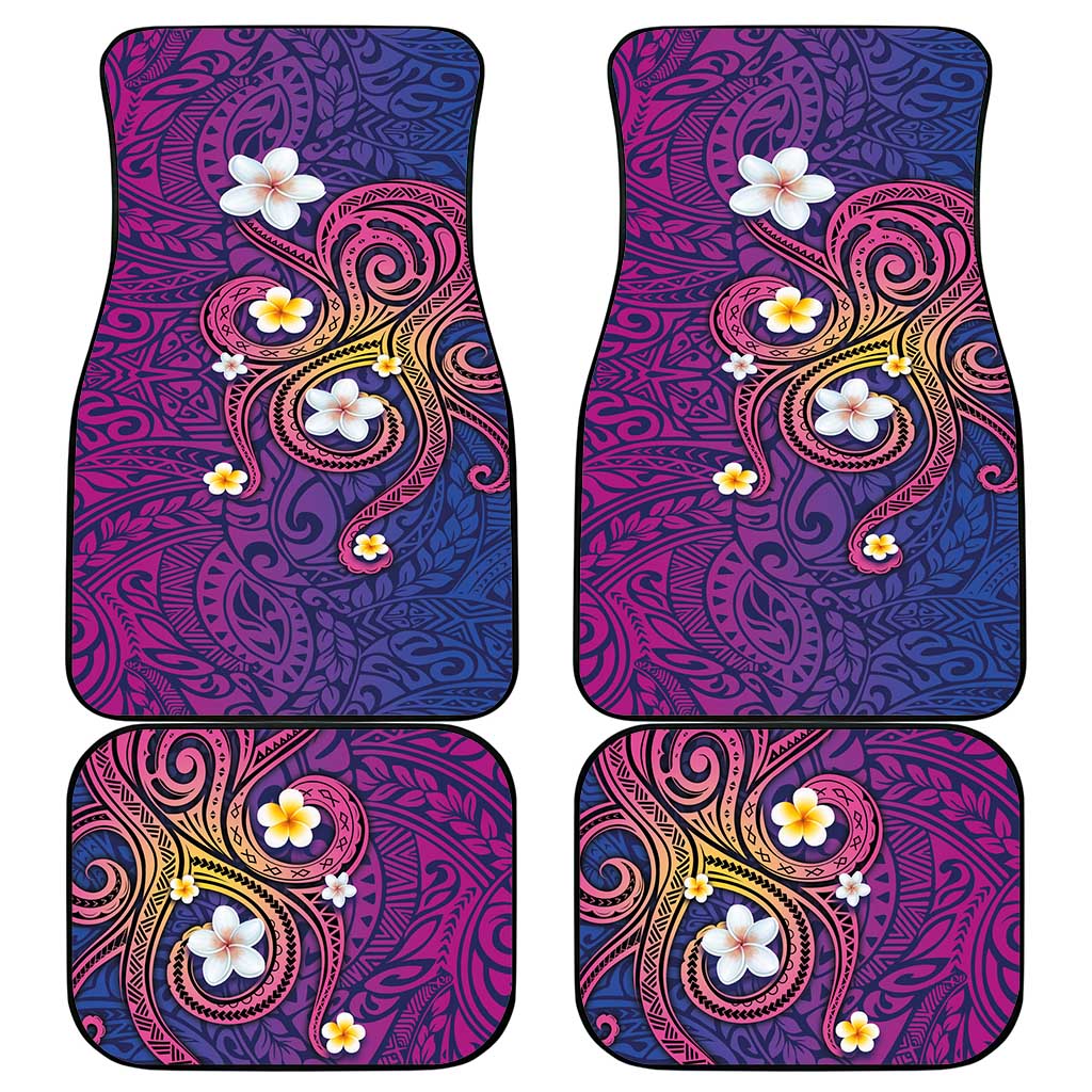 Hawaiian Octopus Tattoo and Frangipani Car Mats