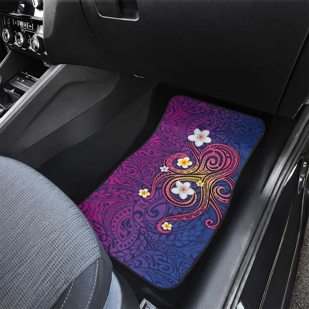 Hawaiian Octopus Tattoo and Frangipani Car Mats