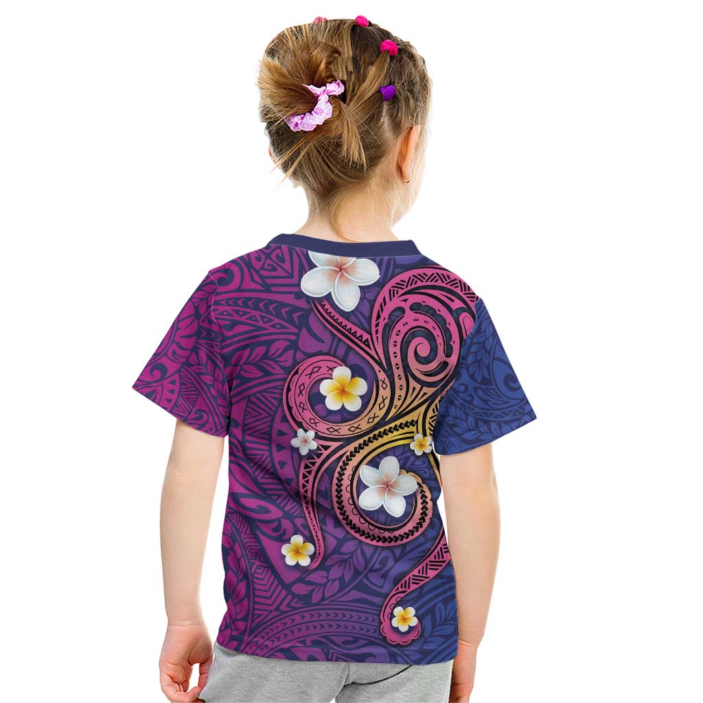 Hawaiian Octopus Tattoo and Frangipani Kid T Shirt