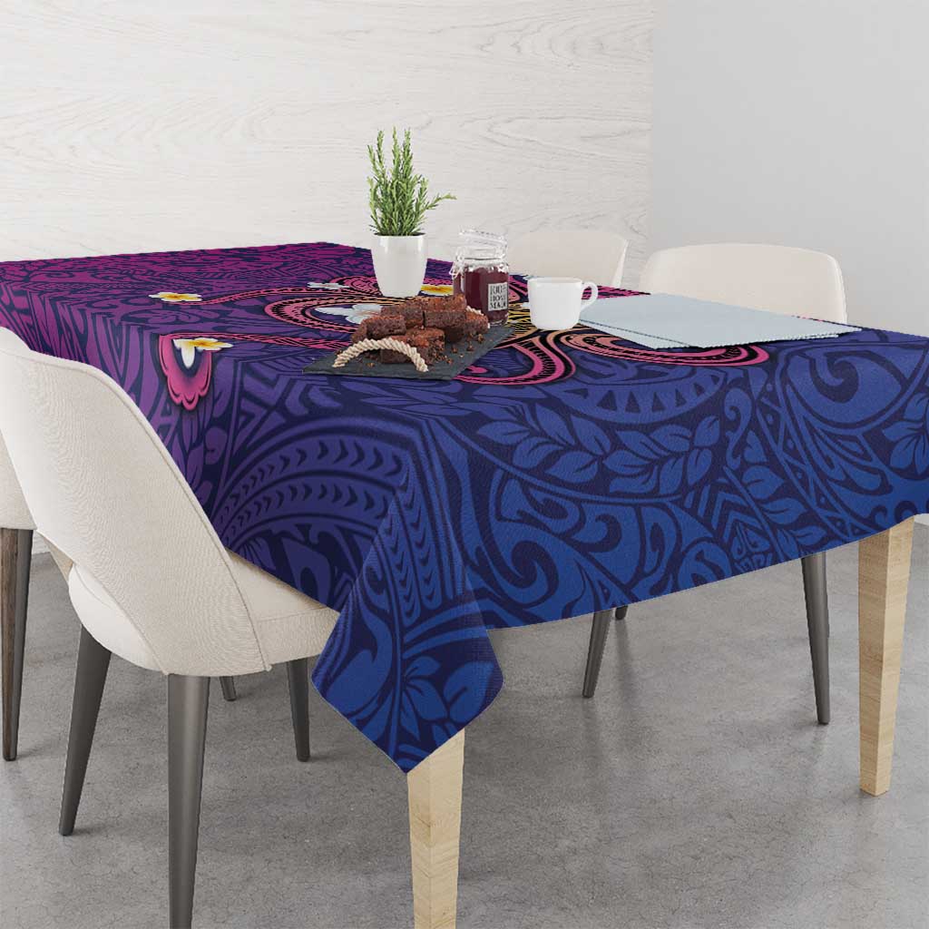Hawaiian Octopus Tattoo and Frangipani Tablecloth