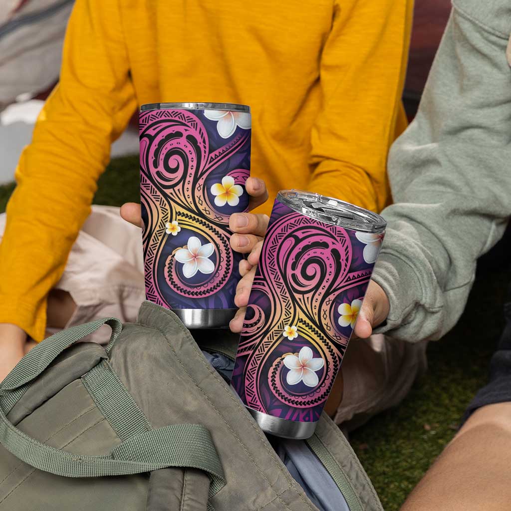 Hawaiian Octopus Tattoo and Frangipani Tumbler Cup