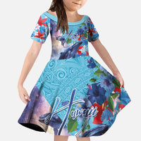 Hawaii Aloha Whales Family Matching Off Shoulder Maxi Dress and Hawaiian Shirt Hibiscus and Whales with Polynesian Pattern - Polynesian Pride