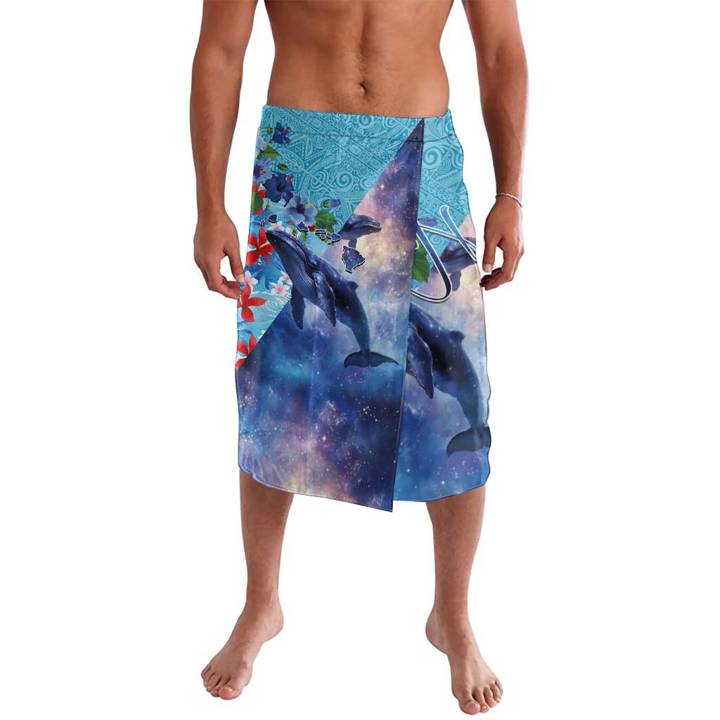 Hawaii Aloha Whales Lavalava Hibiscus and Whales with Polynesian Pattern - Polynesian Pride