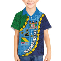 Malampa Fiji Day Family Matching Tank Maxi Dress and Hawaiian Shirt National Symbols with Tapa Tribal and Polynesian Tattoo
