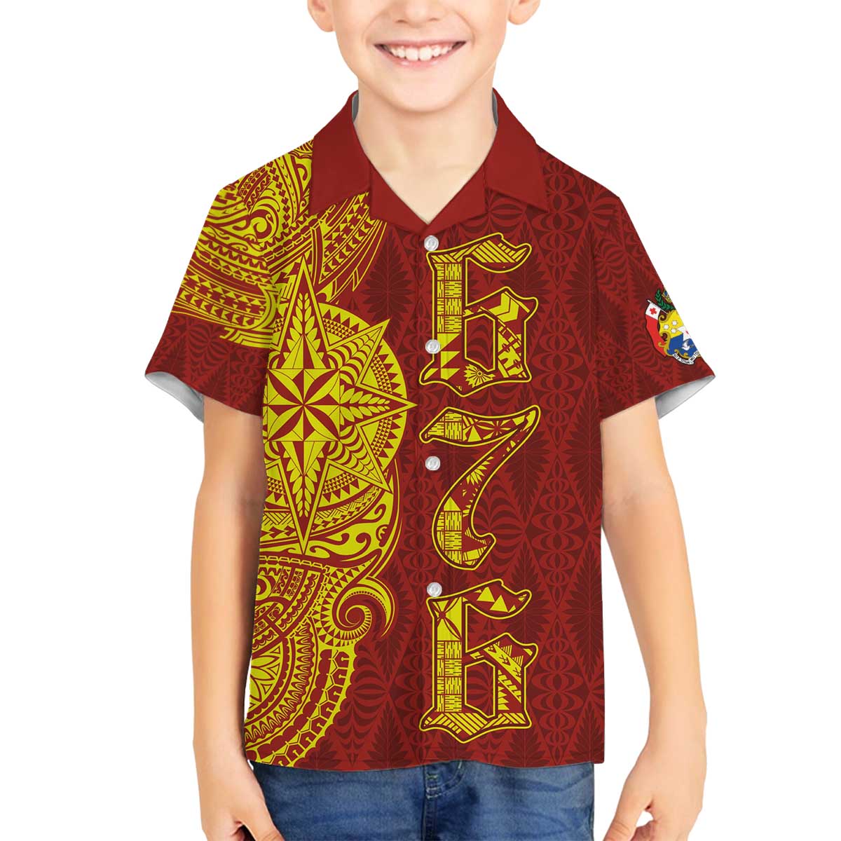 Tonga 676 Ngatu Tribal Tattoo Family Matching Puletasi and Hawaiian Shirt