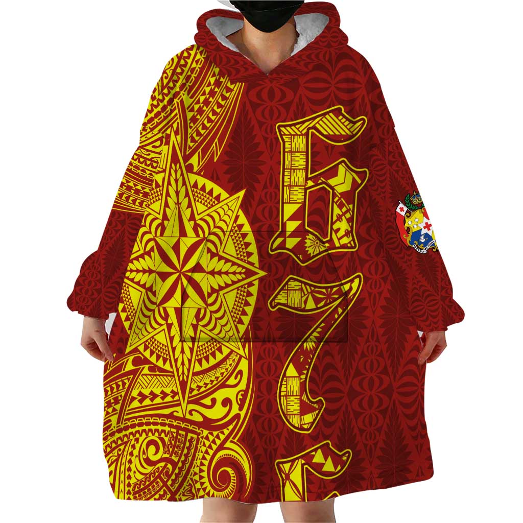 Tonga 676 Ngatu Tribal Tattoo Wearable Blanket Hoodie