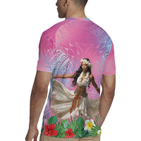 Woman Polynesian Tattoos Rugby Jersey Tropical Flower - Sweets Vibrant Color