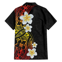 Plumeria Family Matching Long Sleeve Bodycon Dress and Hawaiian Shirt Polynesian Tribal Frangipani Sunset