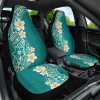 Plumeria Car Seat Cover Polynesian Tribal Frangipani Teal LT03 One Size Teal - Polynesian Pride