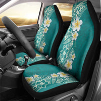 Plumeria Car Seat Cover Polynesian Tribal Frangipani Teal LT03 - Polynesian Pride