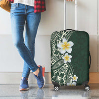 Plumeria Luggage Cover Polynesian Tribal Frangipani Green LT03 - Polynesian Pride