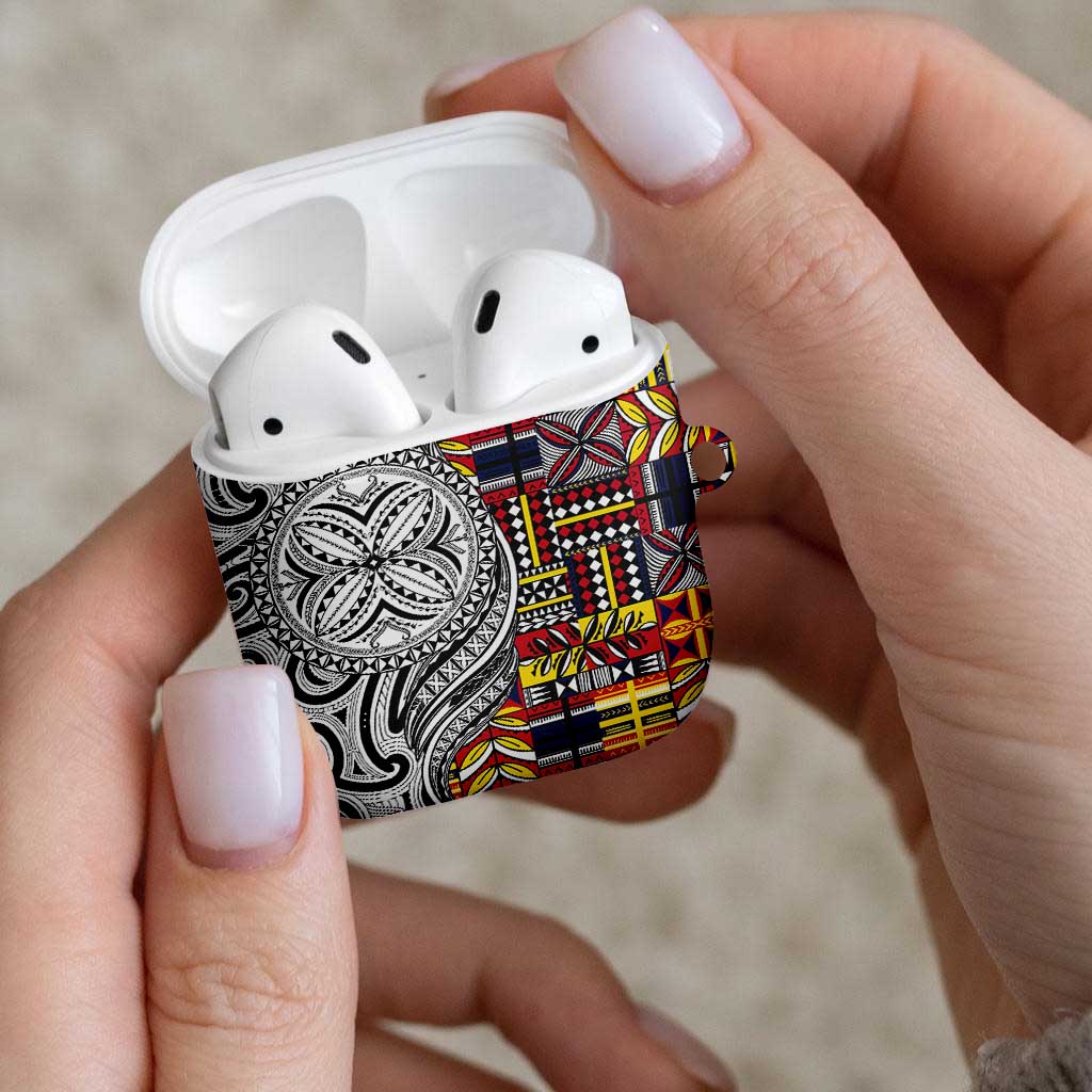 Niue Hiapo and Maori Decoration Tattoos AirPods Case - Polynesian Pride