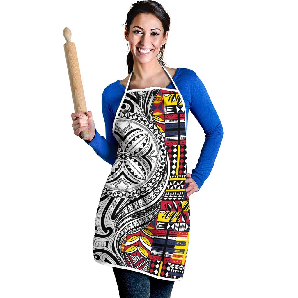 Niue Hiapo and Maori Decoration Tattoos Apron - Polynesian Pride