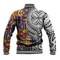 Niue Hiapo and Maori Decoration Tattoos Baseball Jacket - Polynesian Pride
