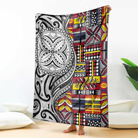 Niue Hiapo and Maori Decoration Tattoos Blanket - Polynesian Pride