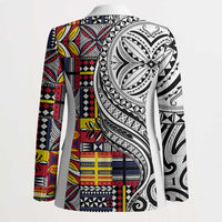 Niue Hiapo and Maori Decoration Tattoos Blazer - Polynesian Pride