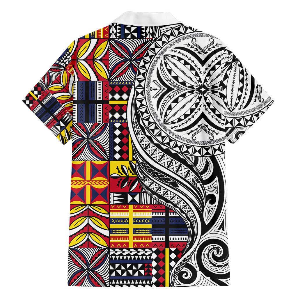 Niue Hiapo and Maori Decoration Tattoos Family Matching Summer Maxi Dress and Hawaiian Shirt - Polynesian Pride