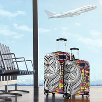 Niue Hiapo and Maori Decoration Tattoos Luggage Cover - Polynesian Pride