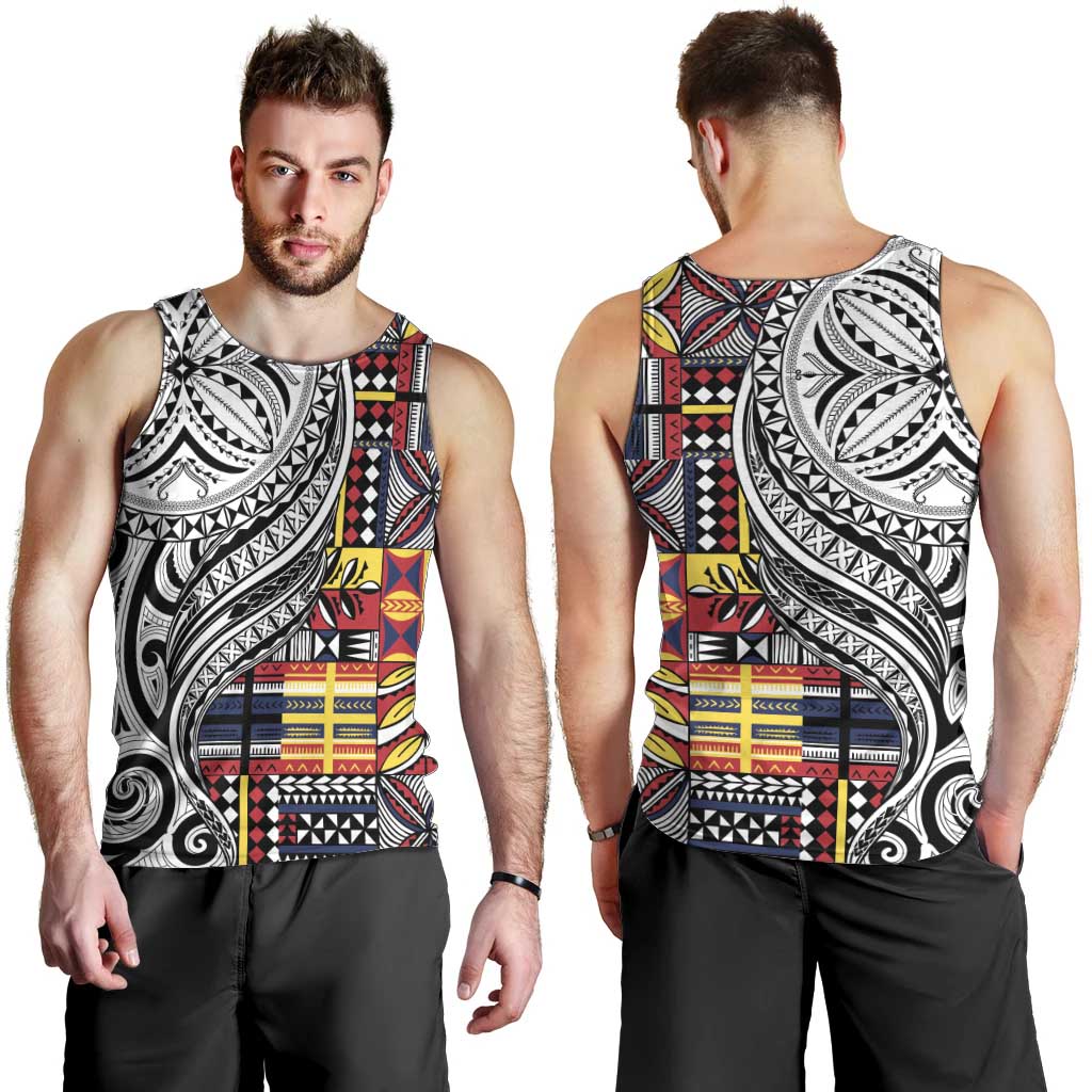 Niue Hiapo and Maori Decoration Tattoos Men Tank Top - Polynesian Pride