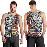 Niue Hiapo and Maori Decoration Tattoos Men Tank Top - Polynesian Pride