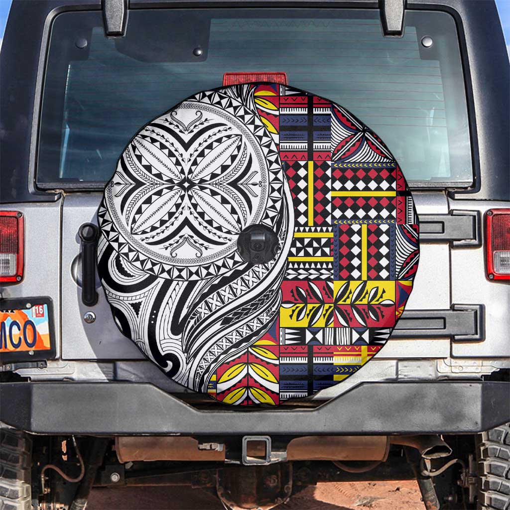 Niue Hiapo and Maori Decoration Tattoos Spare Tire Cover - Polynesian Pride