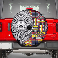Niue Hiapo and Maori Decoration Tattoos Spare Tire Cover - Polynesian Pride