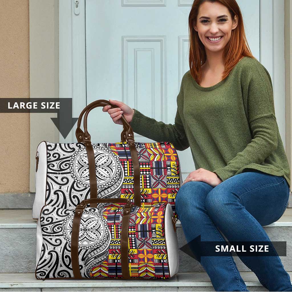 Niue Hiapo and Maori Decoration Tattoos Travel Bag - Polynesian Pride