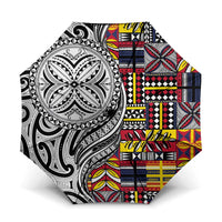 Niue Hiapo and Maori Decoration Tattoos Umbrella - Polynesian Pride