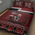 New Zealand Christmas Quilt Bed Set Meri Kirihimete Aotearoa Warrior on Waka with Maori Art Tattoo
