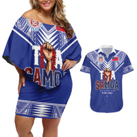 Toa Samoa Rugby Couples Matching Off Shoulder Short Dress and Hawaiian Shirt Six Eight Five to The World