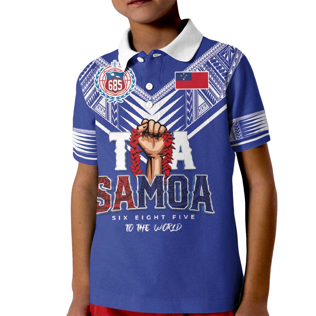 Toa Samoa Rugby Kid Polo Shirt Six Eight Five to The World
