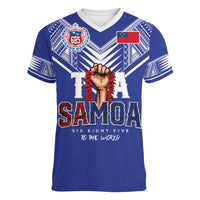 Toa Samoa Rugby Women V-Neck T-Shirt Six Eight Five to The World