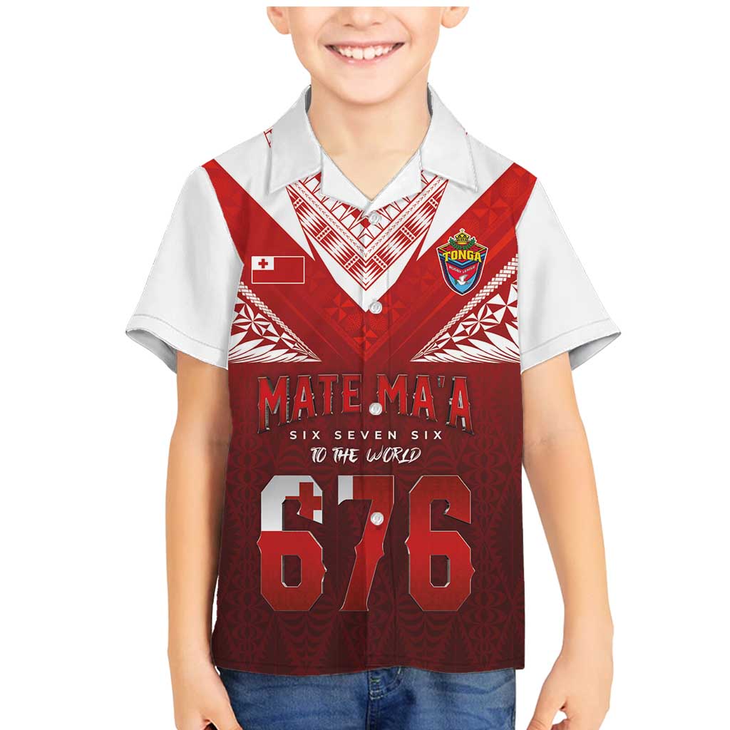 Mate Ma'a Tonga Rugby Family Matching Mermaid Dress and Hawaiian Shirt Six Seven Six to The World